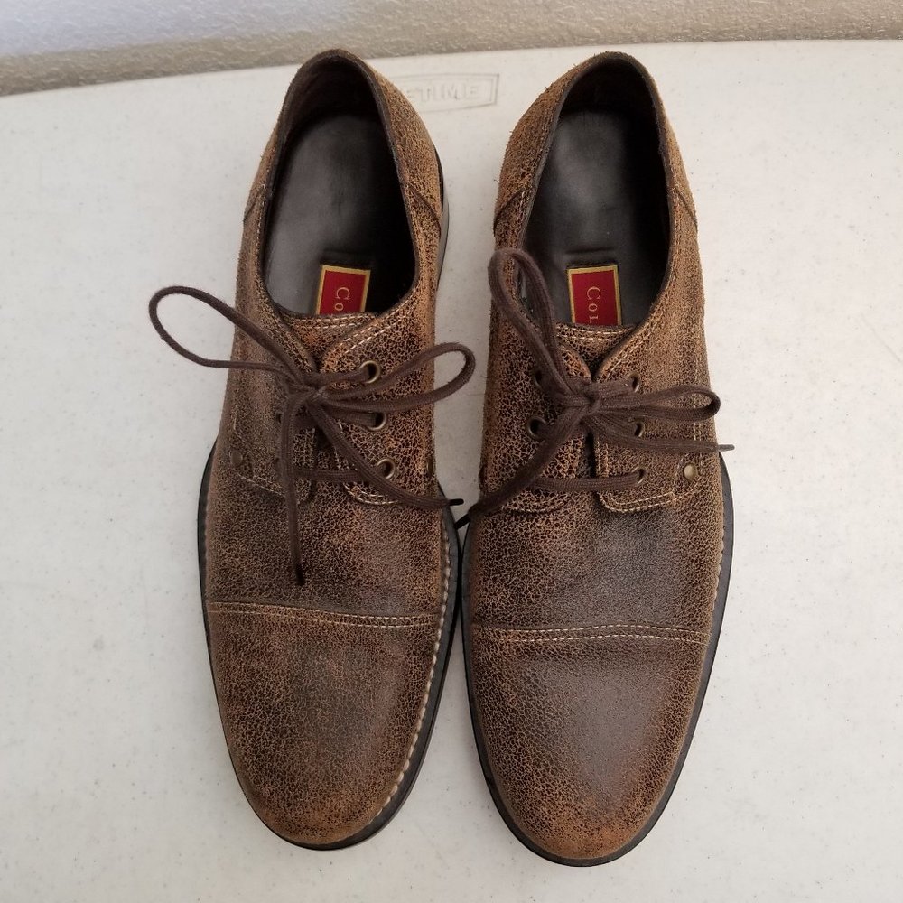 Cole Haan Casual Distressed Brown Oxford Shoe 11M